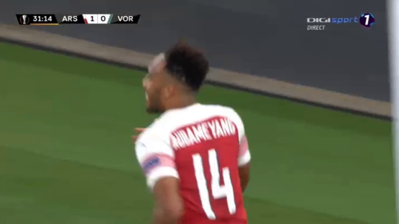 Aubameyang Goal HD - Arsenal 1-0 Vorskla 20.09.2018 HD
