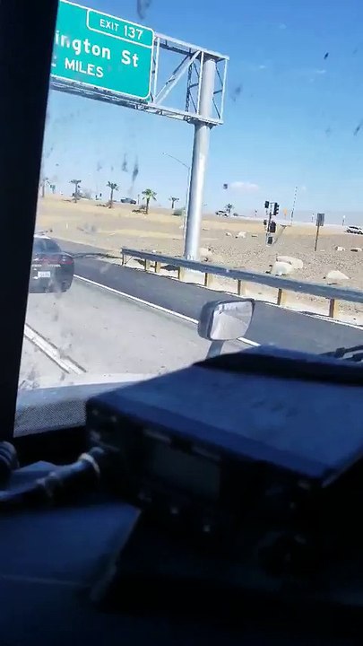 Police Help Push Truck Down Interstate