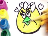 Glitter Angry Bird coloring and drawing for Kids, Toddlers Toy Art