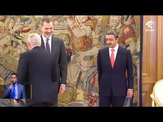 ملك إسبانيا يستقبل عبدالله بن زايد في مدريد