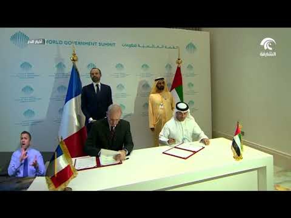 توقيع إعلان مبادىء وكالة الإمارات للفضاء و المركز الفرنسي للدراسات الفضائية