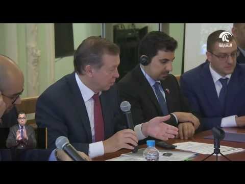 غرفة تجارة الشارقة تجري مباحثات مع مسؤولي غرفة التجارة والصناعة الروسية بمدينة سانت بطرسبورغ