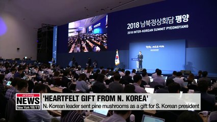 N. Korea sends gift of pine mushrooms following historic summit