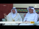 حمدان وزايد بن محمد بن خليفة يشهدان محاضرة عن زايد العطاء ألقاها السيد هاشم آل هاشم