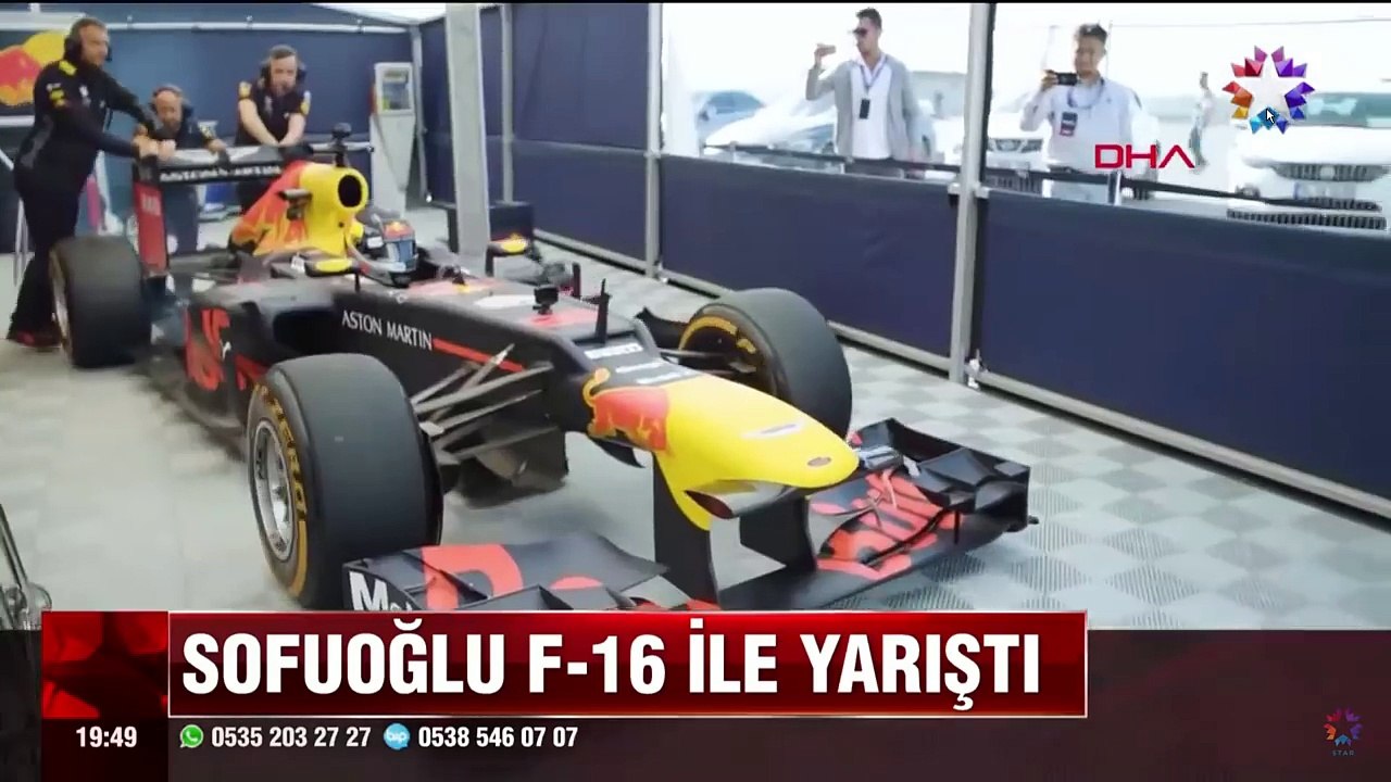 Havacılık Teknoloji Uzay Festivalinde Kenan Sofuoğlu F16 ile yarıştı