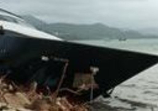 Luxury Yachts and Other Boats Washed Ashore by Powerful Typhoon Mangkhut