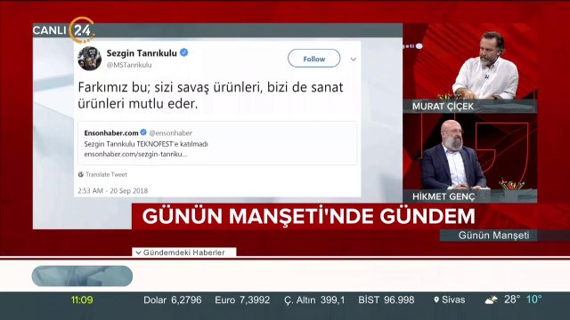 Sezgin Tanrıkulu Teknofest'e katılmadı