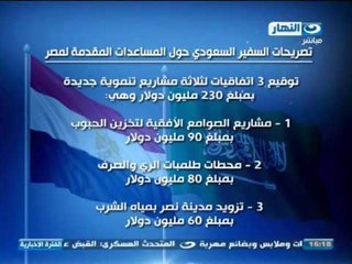 #اخبار_النهار : 230 مليون دولار لتمويل مشروعات فى مصر من السعودية وبيان للخارجية