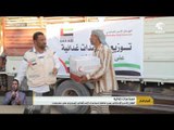 الهلال الأحمر الإماراتي يسير قافلة مساعدات إلى أهالي السويري في حضرموت