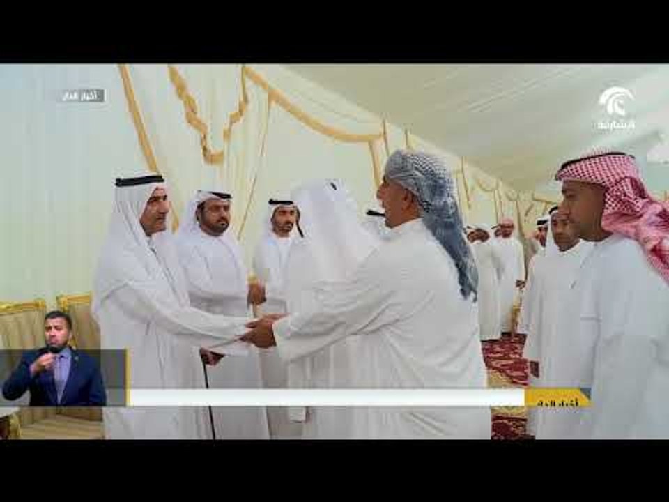 حاكم الفجيرة و ولي عهده يقدمان واجب العزاء لأسرة الشهيد علي خليفة هاشل المسماري