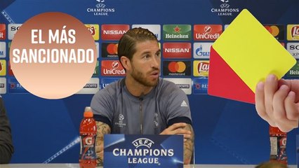 Sergio Ramos es el más sancionado en la Champions League