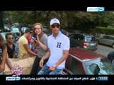 صبايا الخير -  ريهام سعيد والفنان محمد رمضان يوزعون شنط رمضان في الشوارع المصرية