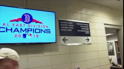 Alex Cora Starts Locker Room Celebration After Winning AL East