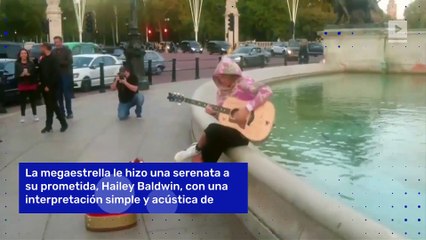 Justin Bieber da espectáculo sorpresa frente al Palacio de Buckingham