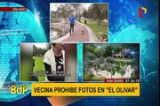 San Isidro: vecina desata polémica por prohibir tomarse fotos en parque El Olivar