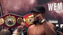 Anthony Joshua and Alexander Povetkin weigh-in