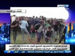 اخر النهار - مصورة صحفية بــ " المجر " تعتدي على اللاجئين السوريين