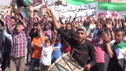 Suriye İdlib'de Rejim Protesto Edildi