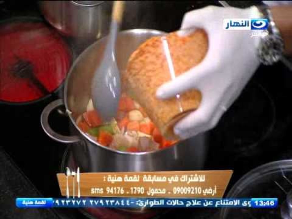 #لقمة_هنية : طريقة عمل فتة عدس بالعيش الشامي - بصارة باللية الضاني - طاجن خضار بالطشة