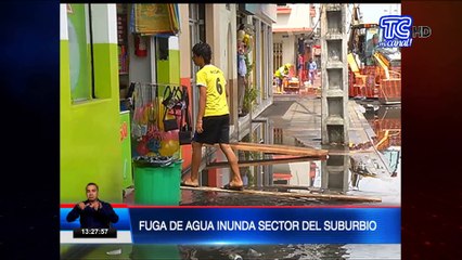Nueva fuga de agua se registra en un sector del suroeste de Guayaquil