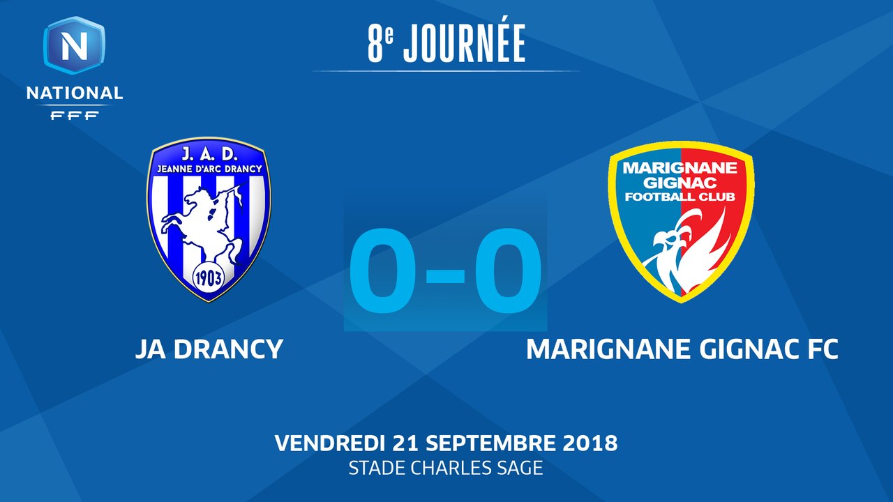 J08 : JA Drancy - Marignane-Gignac FC (0-0), le résumé
