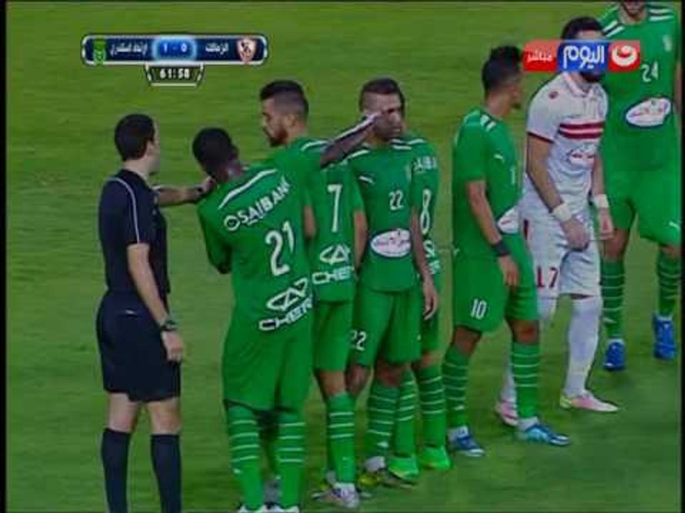 كأس مصر 2016 - الهدف الاول للزمالك بقدم شيكابالا من ركلة حرة مباشرة رائعة في مرمى الاتحاد 1/1