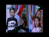 بنات وولاد  |  ماما سلمي أطفال بنات وأولاد يؤدون النشيد الوطني على الهواء