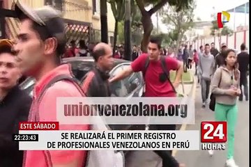 Se realizará el primer registro de profesionales venezolanos en Perú