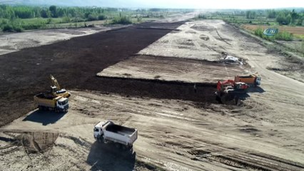 Yeni Tokat Havalimanı çalışmaları havadan görüntülendi