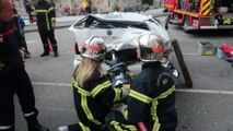 Exercice de désincarcération des sapeurs-pompiers de Remiremont