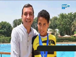 أخر_النهار| وليد خالد قدر بعزيمة الابطال يحصل على الميدالية الذهبية فى السباحة