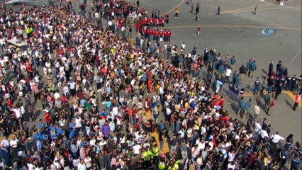 Cumhurbaşkanı Erdoğan TEKNOFEST'e F 16'lar eşliğinde geldi