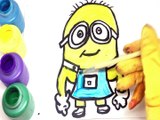 Glitter Minion coloring and drawing for Kids, Toddlers Toy Art