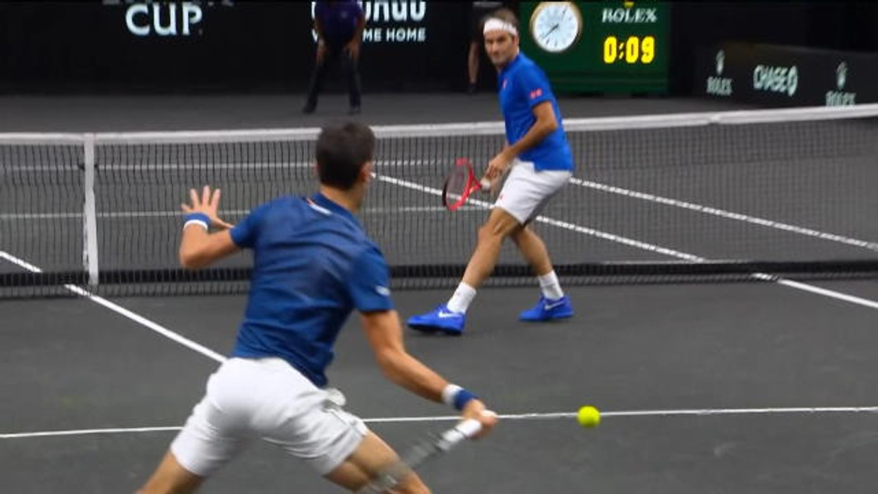 Laver Cup - Djokovic allume son partenaire Federer au filet