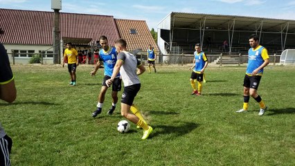 CDF...  ECHAUFFEMENT AVANT MATCH CUISEAUX CHAMPAGNAT.71SAONE ET LOIRE
