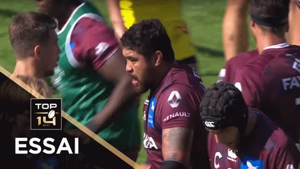 TOP 14 - Essai Afa AMOSA (UBB) - Bordeaux-Bègles - Clermont - J5 - Saison 2018/2019
