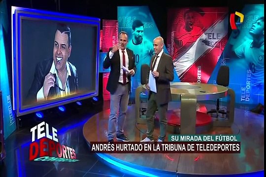 Andrés Hurtado en la tribuna de Teledeportes