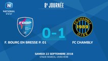 J8 : Bourg-Peronnas 01 - FC Chambly (0-1) le résumé