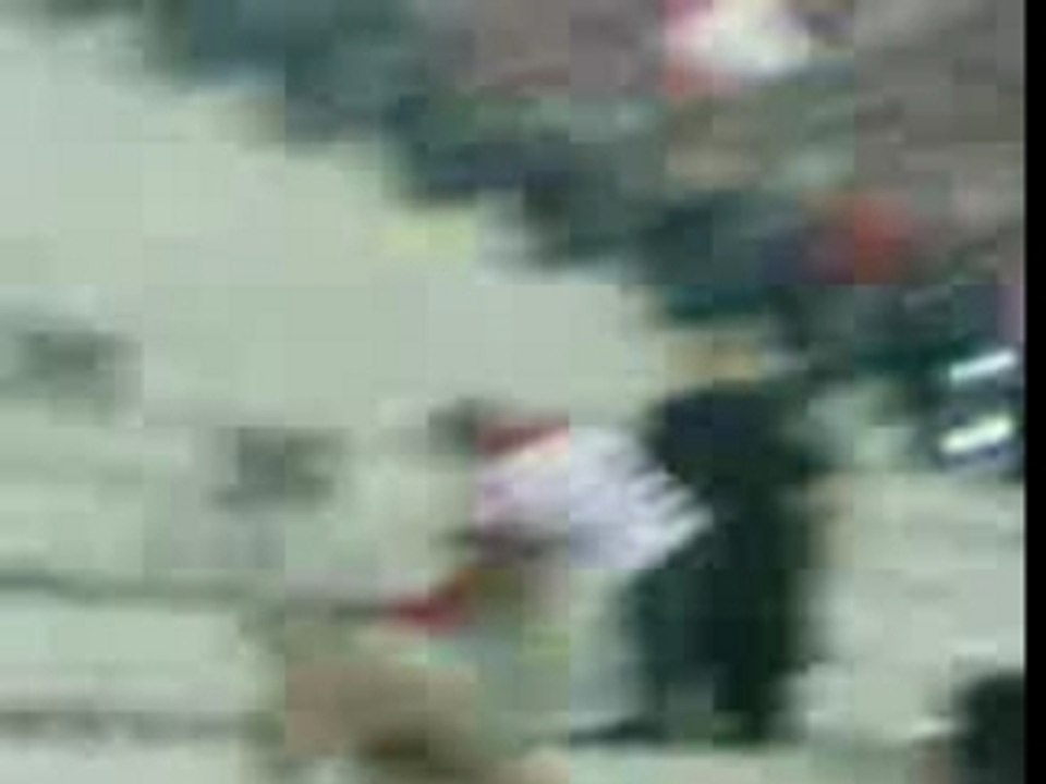 Egyptian Police Hits a Football Fan