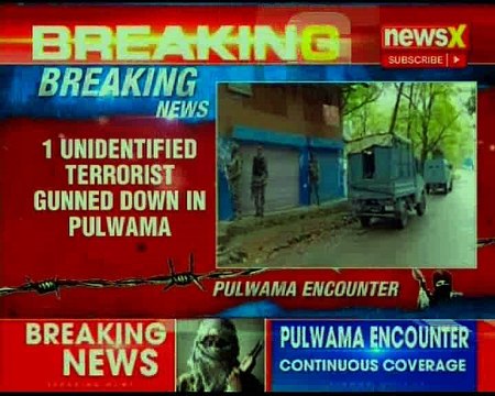 Jammu and Kashmir: One unidentified millitant killed during encounter bw militants & joint force