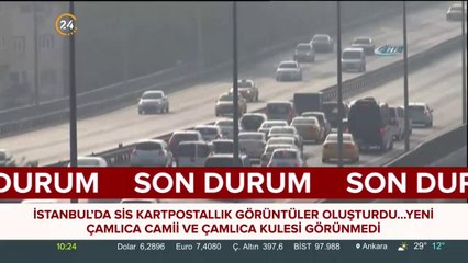 İstanbul'da sis kartpostallık görüntüler oluşturdu