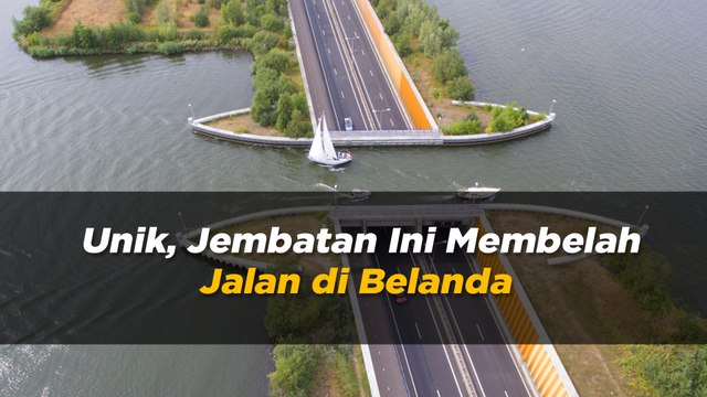 Unik, Jembatan Ini Membelah Jalan di Belanda
