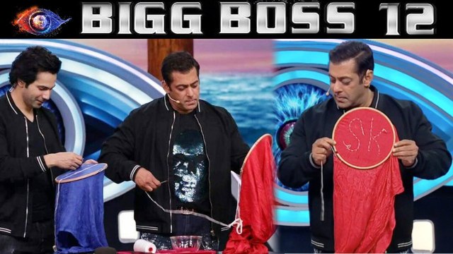 Bigg Boss 12: Salman Khan takes Varun Dhawan's Sui Dhaaga Challenge & stitches SK | FilmiBeat