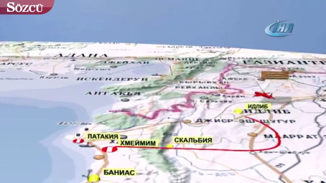 Rusya Savunma Bakanlığı, uçağın düşüş anını canlandırdı