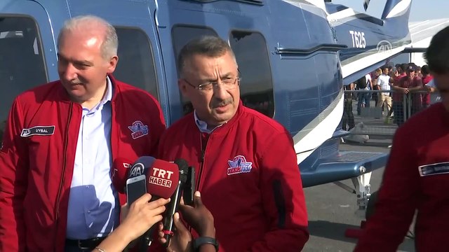 Cumhurbaşkanı yardımcısı Oktay, TEKNOFEST İstanbul alanda gazetecilerin sorularını cevapladı - İSTANBUL