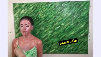 سارة الودعاني تصنع بألوانها لوحة مميزة في اليوم الوطني السعودي