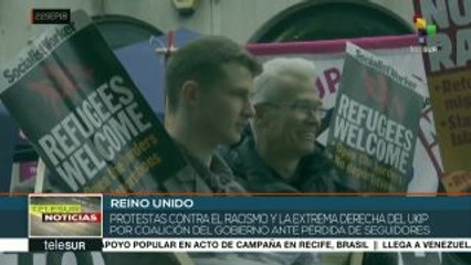 Reino Unido: protestan contra rascismo y extrema derecha