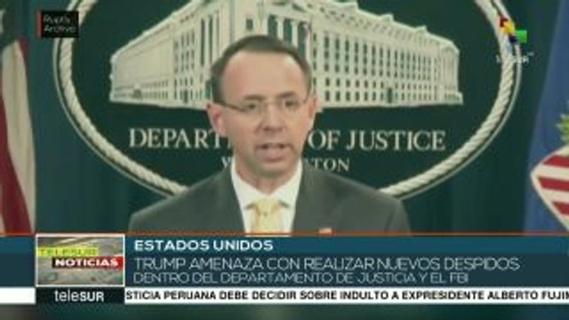 Trump amenaza con más despidos dentro del Dpto. de Justicia y el FBI
