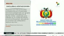 Bolivia expresa solidaridad y condolencias a Irán por atentado