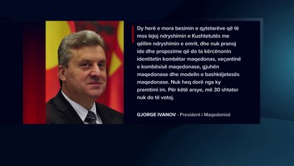 IVANOV POHON SE NUK DO VOTOJE NE 30 SHTATOR, «REFERENDUMI KERCENON IDENTITETIN E MAQEDONISE» LAJM